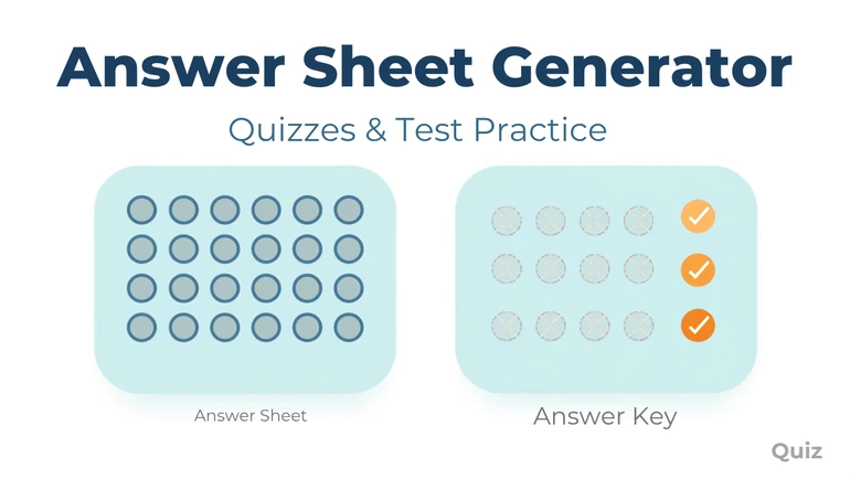 Answer Sheet Generator for Quizzes and Test Practice