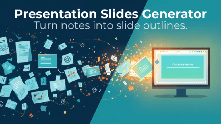 Presentation Slides Generator for Lessons, Study, and Reports