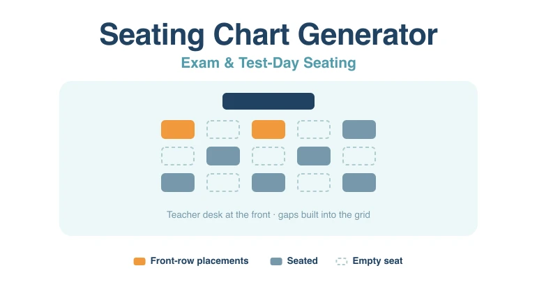 Seating Chart Generator for Exam and Test-Day Seating image