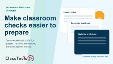 Assessment Worksheet Generator for Classroom Checks