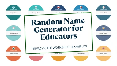 Random Name Generator for Privacy-Safe Worksheet Examples and Global Name Diversity