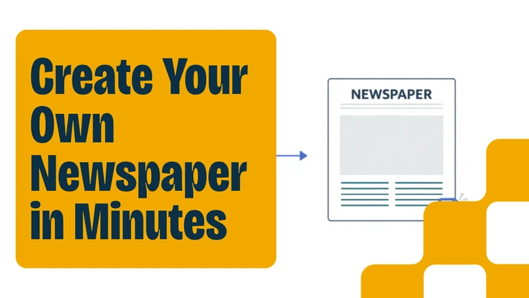 Newspaper Generator turning a class topic into a printable front page