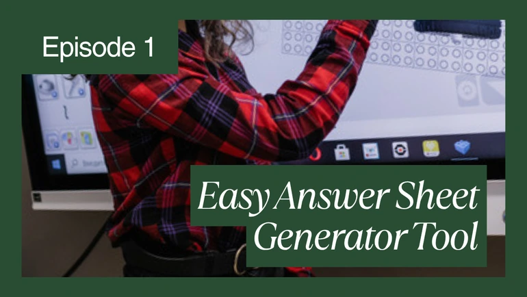 Answer Sheet Generator settings for question count and bubble or box format